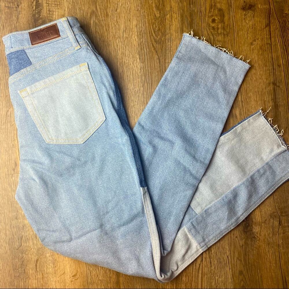 Hollister Ultra High Rise Mom Patchwork Jeans